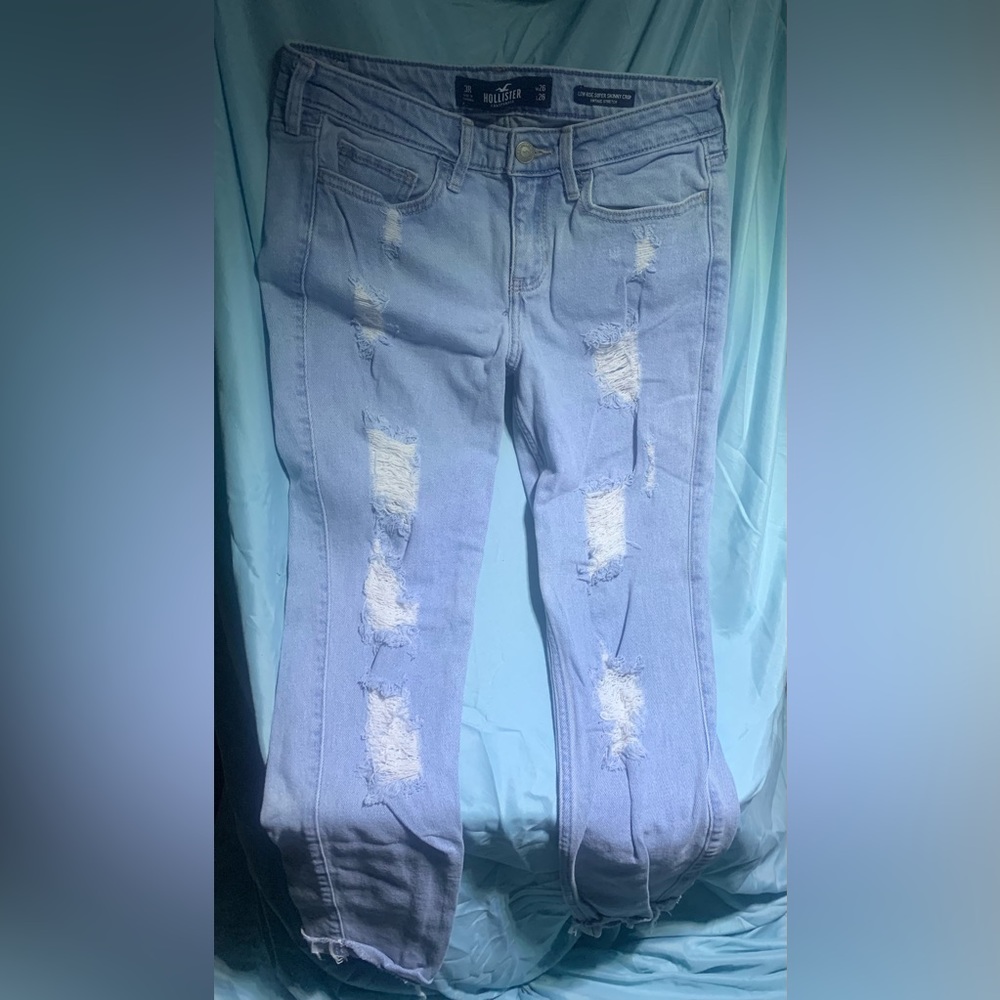 Low rise super skinny crop vintage stretch Hollister Jeans